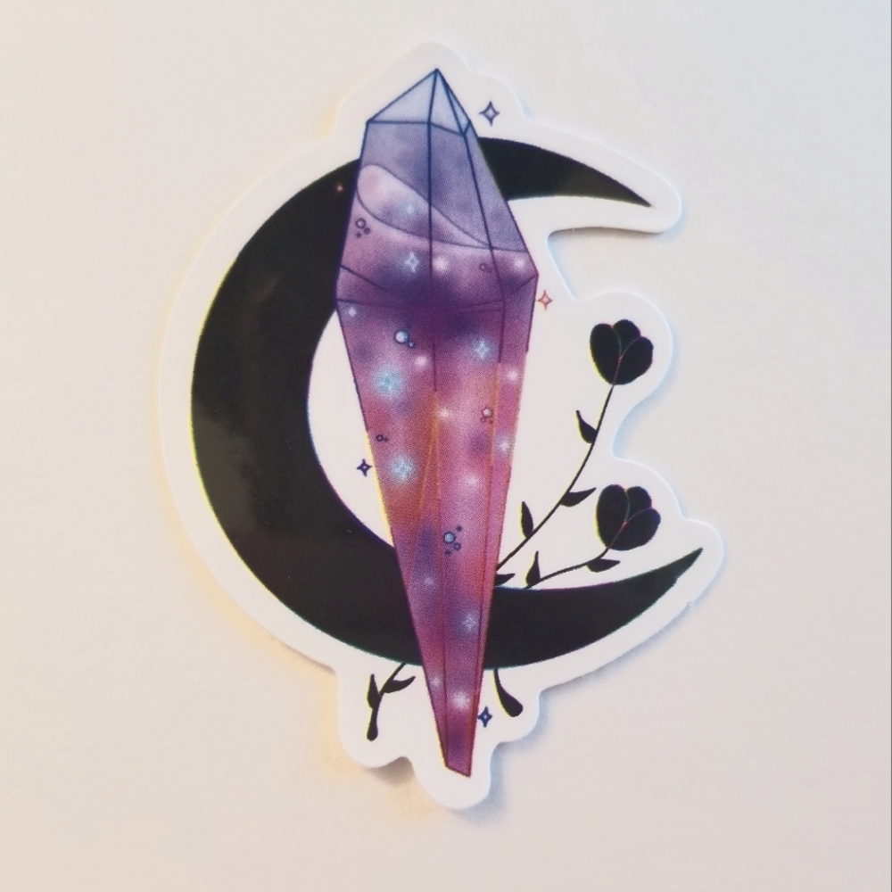 10/$10 Crystal & Moon Sticker